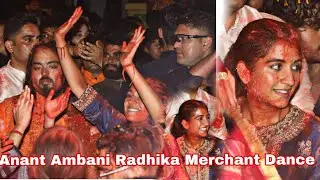 Anant Ambani Radhika Merchant Dance 💃 On Dhol Tasha At Ambani Ganpati Visarjan 2024 in Mumbai