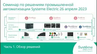 Семинар по решениям промышленной автоматизации Systeme Electric 26.04.2023. Часть 1 Обзор решений.