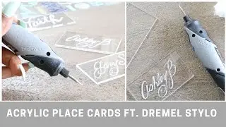 Acrylic Place Cards using Dremel Stylo Craft Tool | Tool Reviews