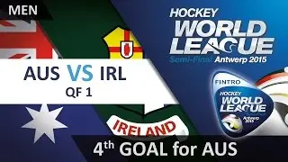Blake Govers fires on into the side netting AUS 4-0 IRL