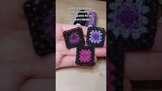 huge batch of microcrochet grannysquares ❤️