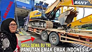 Amazing❗IBU-IBU BAWA TRUCK MONSTER NAIK KAPAL DI PELABUHAN MERAK