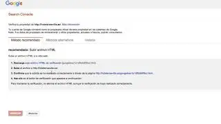 Verificar una propiedad en Google Search Console