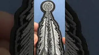 Embroidered Feather Patch p6761