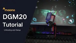 Maono Tutorial - How to Install and Setup GamerWave DGM20 USB Gaming RGB Microphone