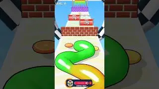 Worm Run 3D Game in MAX LEVEL ( Level - 11 ) #shorts #gaming #wormrun