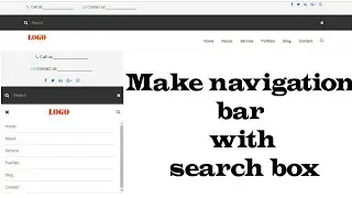 How to make navigation bar with search box