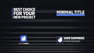 Minimal Titles And Lower Thirds