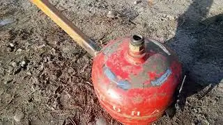 Мини буржуйка из баллона от пропана