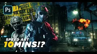 I only had 10 Mins to make this! Speed Art ( Photoshop Tutorial)