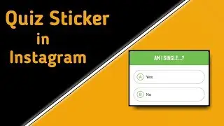 QUIZ  STICKER IN INSTAGRAM 🔥🔥🔥