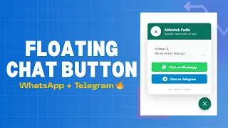 Add WhatsApp + Telegram Floating Chat Button in Website 🔥