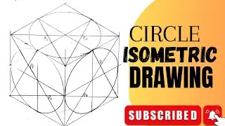 Isometric circle drawing tutorial - engineering drawing
