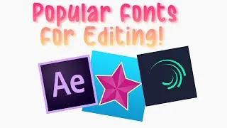 POPULAR UNDERRATED FONTS FOR EDITS || MxraEditz