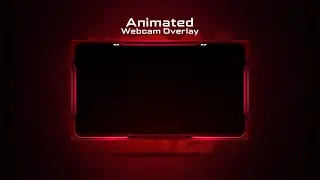 Clean Animated Red Webcam Overlay Template // Twitch Overlay // Stream Overlay