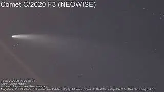 Comet C/2020 F3 (NEOWISE) animation - Jul 15, 2020