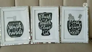 Washroom sign decor - Easy DIY under $5 ❤😍