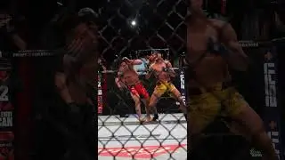 Gabriel Santos drops Yizha with a front kick! #UFCVegas97 #Shorts