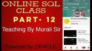 Oracle online class murali sir 12