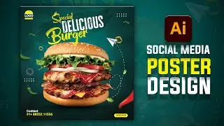 Illustrator CC Tutorial | Graphic Design | Food Poster Design