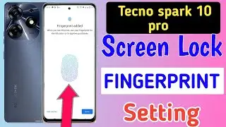 Tecno spark 10 pro fingerprint lock setting/Tecno spark 10 pro fingerprint screen lock/fingerprint