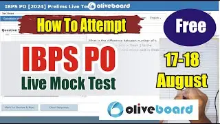 📚 Oliveboard IBPS PO Live Mock Test | 17-18 August | How to Attempt Mock ? #oliveboard #ibps #ibpspo