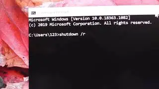 How to Restart Windows using the Command Prompt (stutdown /r /t 0)