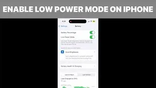 How to Enable Low Power Mode on iPhone (Tutorial)
