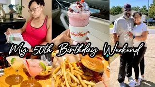 MY CHILL 50TH BIRTHDAY WEEKEND | WORKING OUT, BIBLE STUDY, BOWLING, DINNER & DESSERT