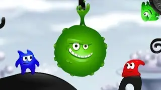 The adventures of colorful SALUNTS in the World of Colors. Paint World cartoon game for children