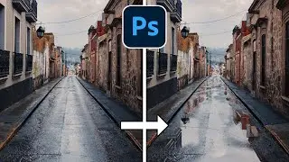 Realistische Pfützen in Bilder einfügen | Photoshop Tutorial Deutsch
