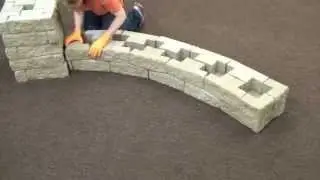 Muro a secco  TANGO® FerrariBK - realizzazione di un muretto curvo