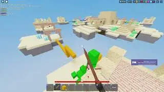 He didnt expect me to build up that fast in roblox bedwars...