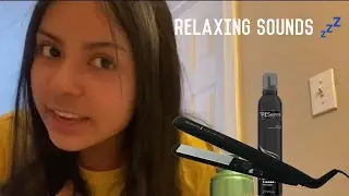 ASMR fixing my hair✨👩🏻 relaxing whispering