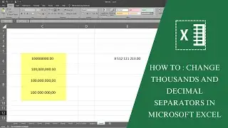 How To : Change Thousands and Decimal Separators in Microsoft Excel