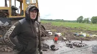 Как поставить звезду на бульдозере ОДНОМУ весом 100 кг  в полевых условиях
