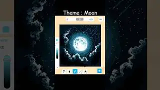 Theme : Moon #roblox #art #drawing #painting #games #shorts #illustration