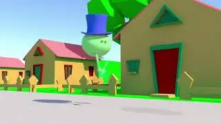 Cartoony Run and Exit with Monty