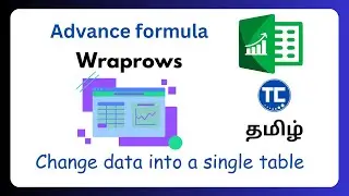 How to change data in single column into a table | Wraprows in Excel | #techcache
