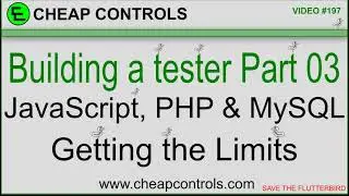 197 building a tester part 3, adding the JavaScript, PHP, AND MYSQL