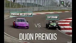 Dijon Prenois : Porsche 991 GT3 CUP vs CATERHAM