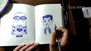 How to draw cartoon with pen|| Mr. bean Drawing|| Sketch with pen