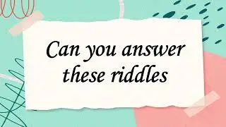 Riddles for NATA exam | 