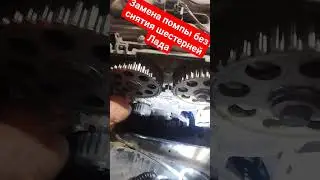 Replacing the water pump without removing the timing gears Lada Kalina 1.4 16v