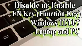 How to Disable or Enable FN Key in Windows 11/10/7 | How To Enable Or Disable Fn Lock Key In Windows
