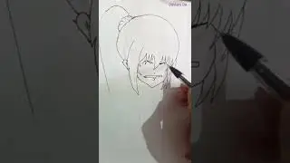 Anime girl drawing 