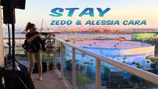 Electric Violin Sunset Concert for Neighbors - Marta Z cover song of Stay by Zedd & Alessia Cara