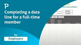 MCR walkthrough series - Completing a data line for a full time member