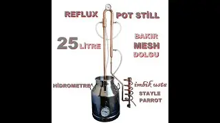 25 litre reflux & potstill bakır imbik