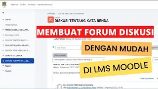 Membuat sebuah forum diskusi pada LMS Moodle